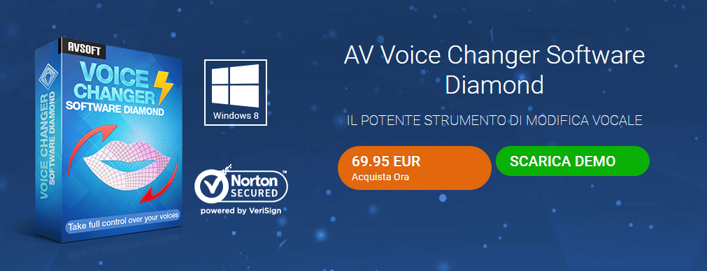 AV Voice Changer Software Diamond - Applicazione per il cambio di voce da maschile a femminile