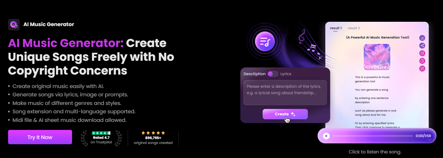 TopMediai - Generatore Musica con AI