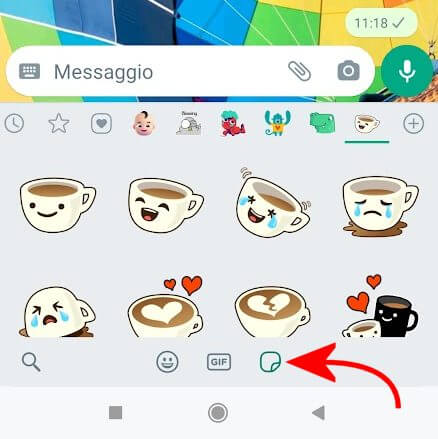 Salvare nuovi adesivi su WhatsApp
