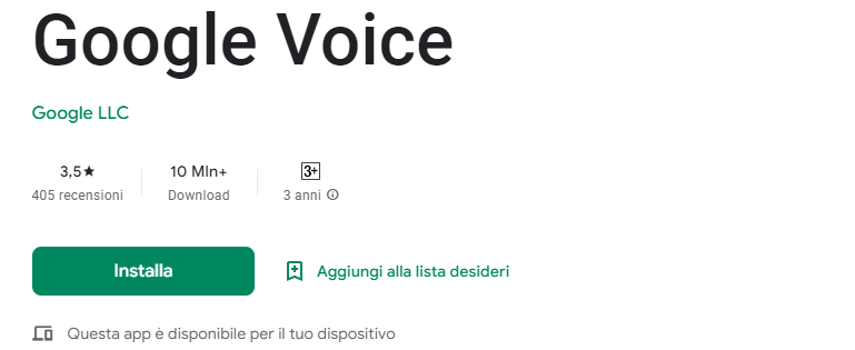 L'app Google Voice