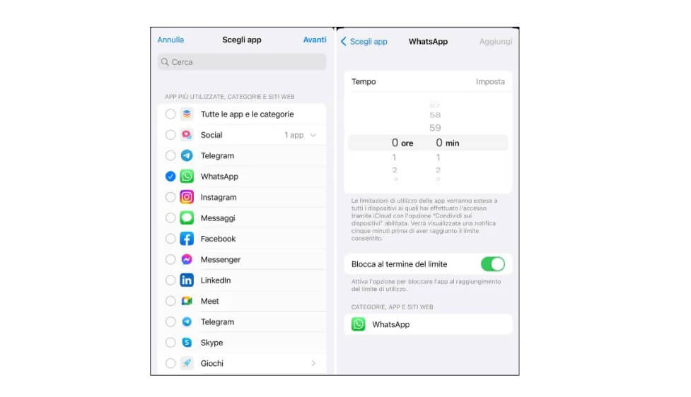 controlla le restrizioni sul tempo dello schermo dell'iPhone