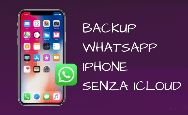 backup WhatsApp iPhone senza iCloud