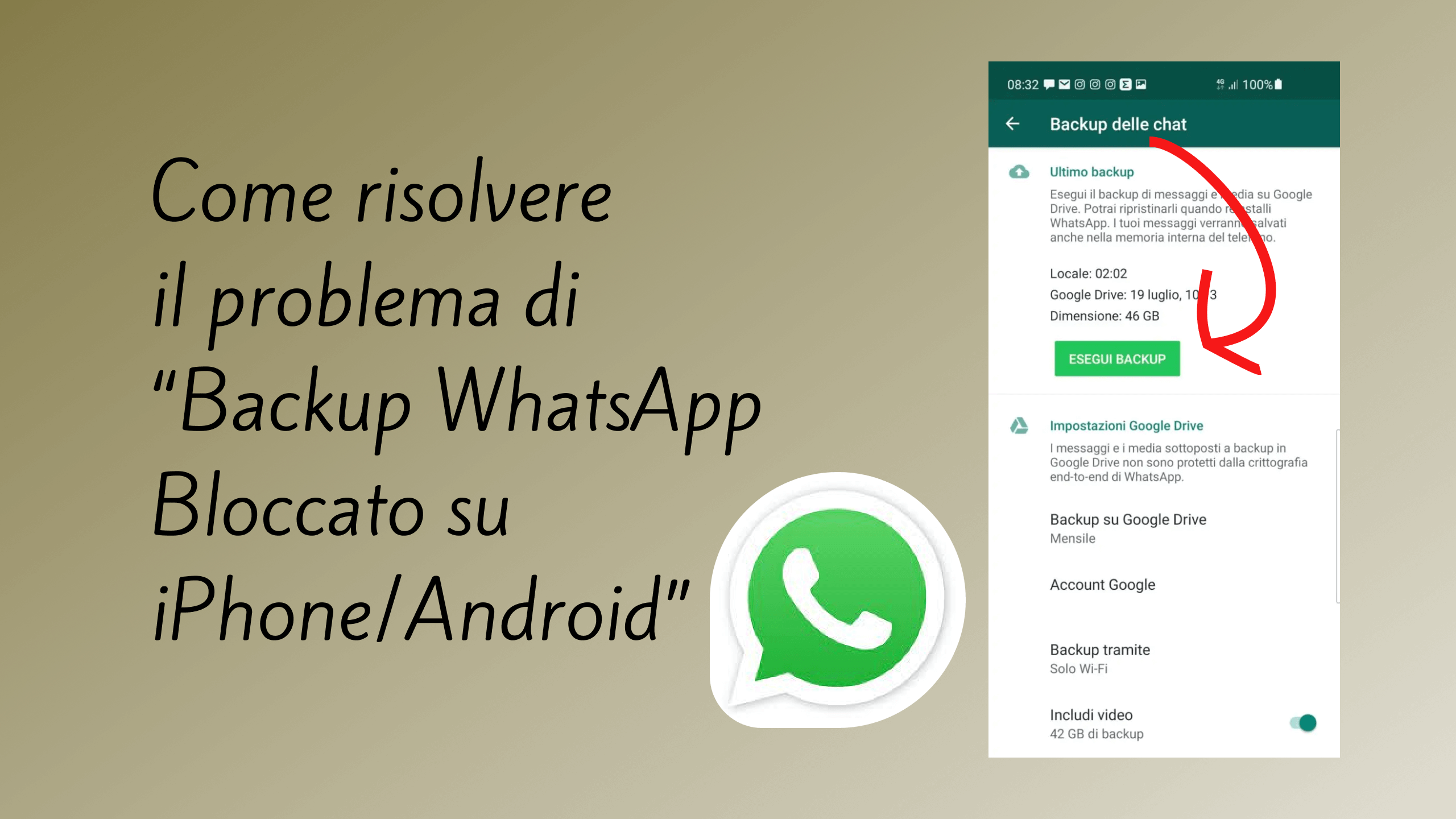 Backup WhatsApp bloccato