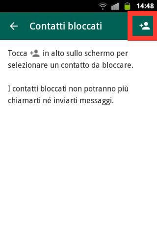 bloccare i contatti whatsapp su impostazione