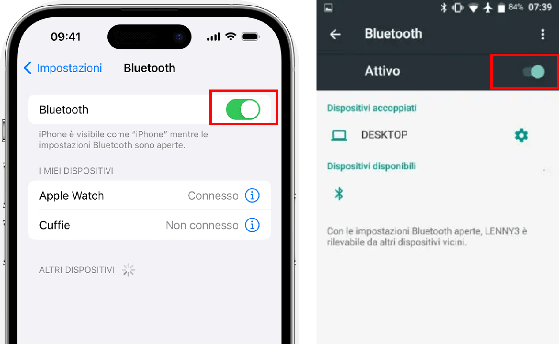 Disattiva Bluetooth iPhone e Android