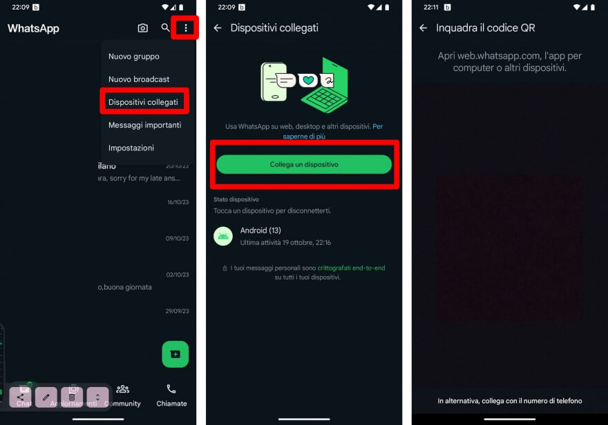 Dispositivi connessi a WhatsApp