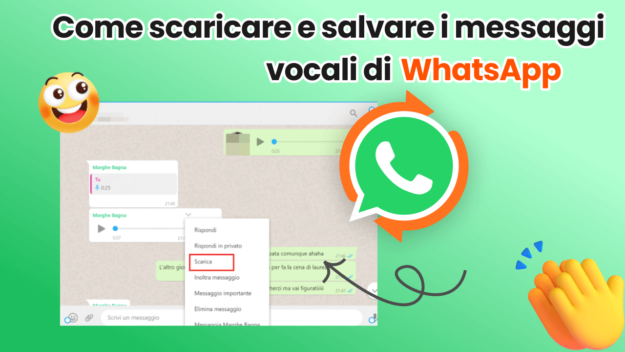 come scaricare e salvare audio WhatsApp