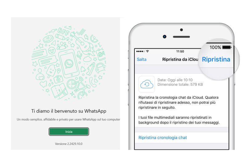 Recuperare i imessaggi WhatsApp cancellati dal backup di iCloud