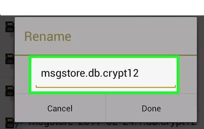 Rinominare il file sui messaggi whatsapp Android