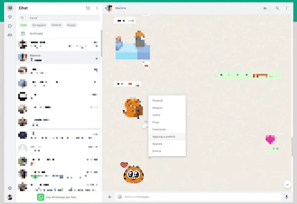 salvare l'adesivo whatsapp su pc