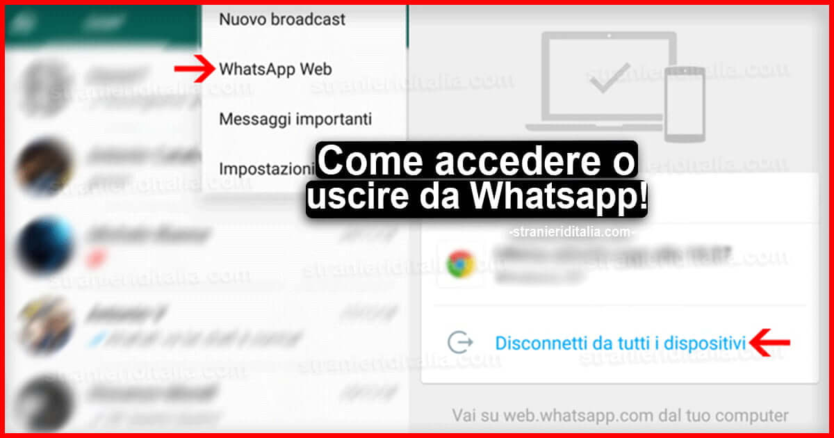 Uscire da WhatsApp su altri dispositivi
