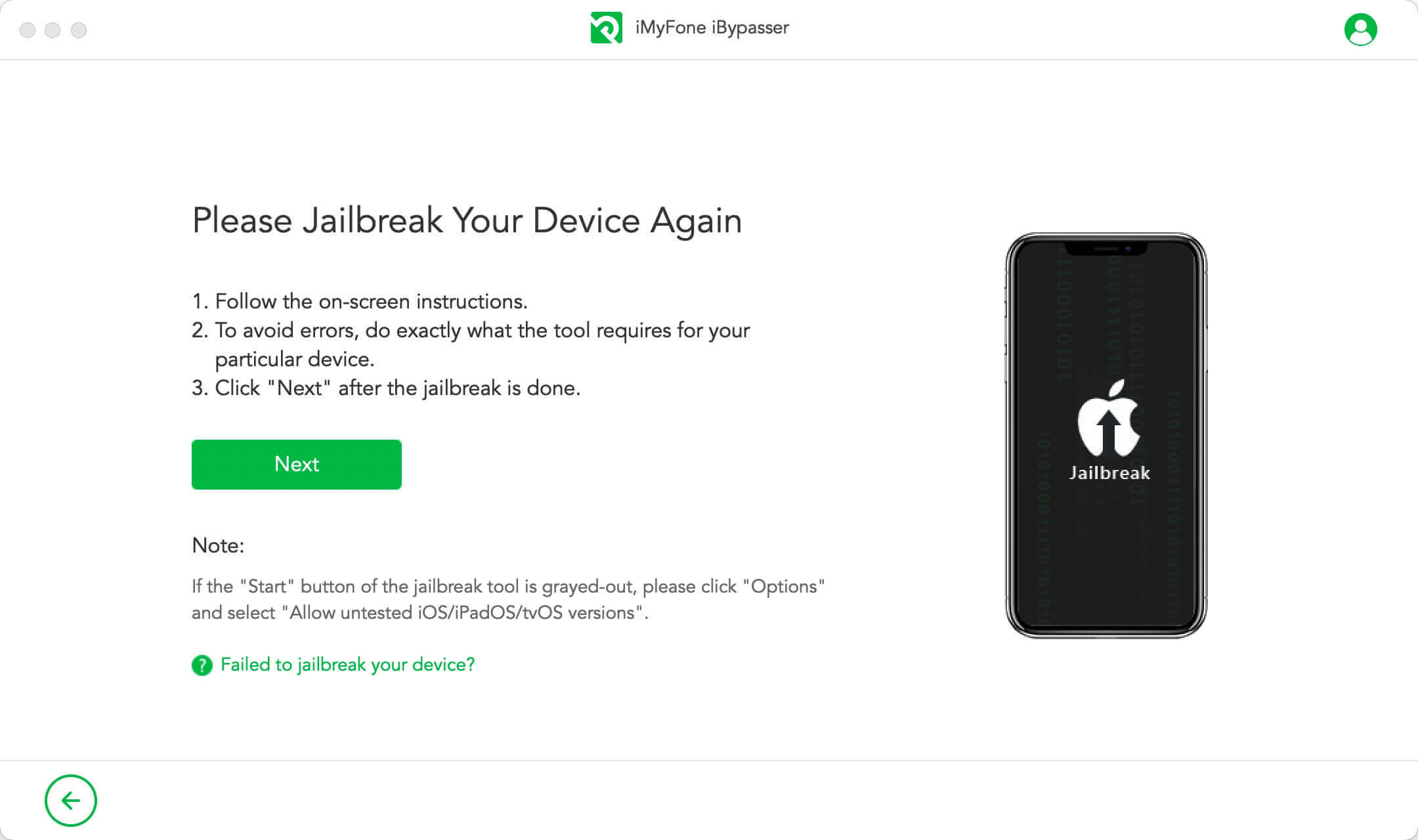 jailbreak your device again