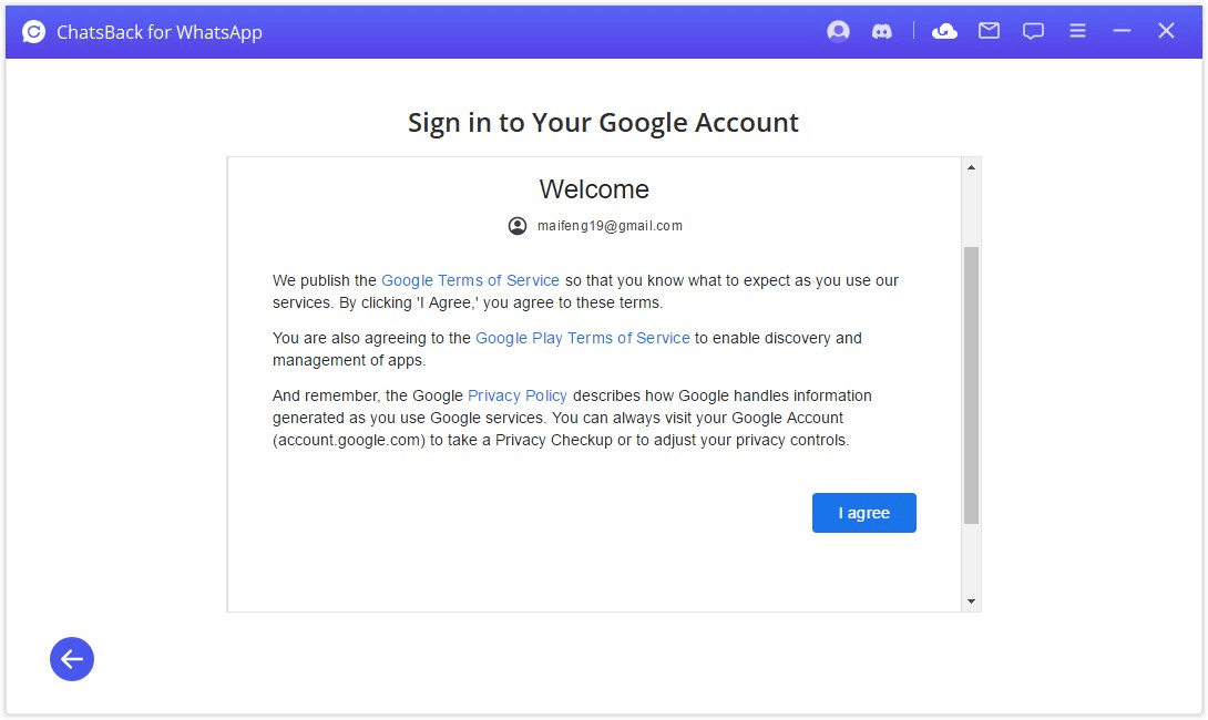 consentire l'accesso all'account Google