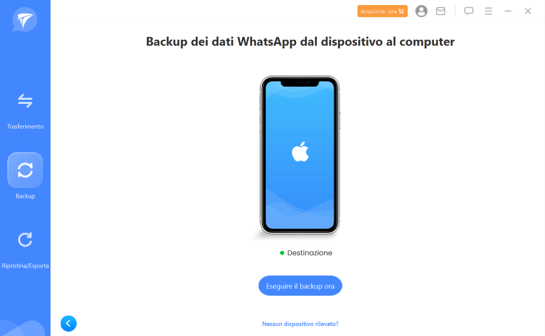 collegare il dispositivo prima di bloccare un numero su WhatsApp