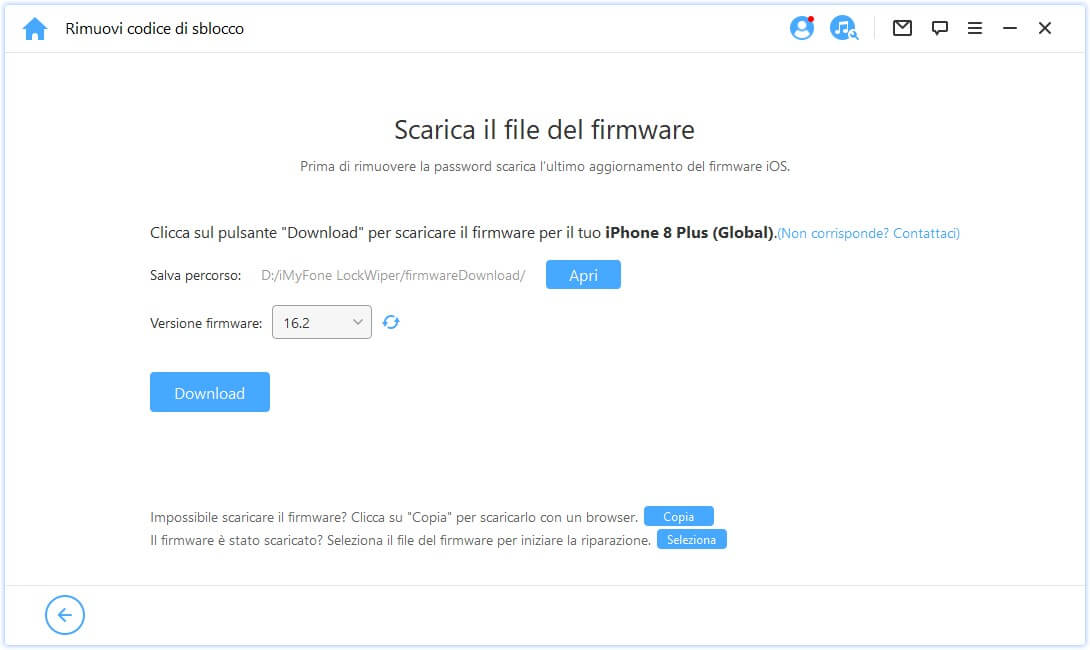 Donwload firmware per sbloccare iPhone senza codice