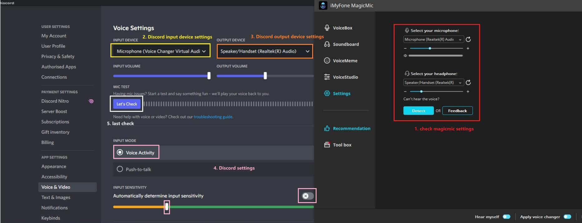 come usare magicmic su discord