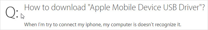 Apple mobile device support