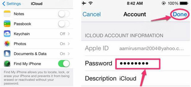 delete icloud without  password