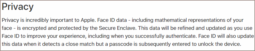 Face ID security