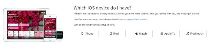 select device type to download IPSW
