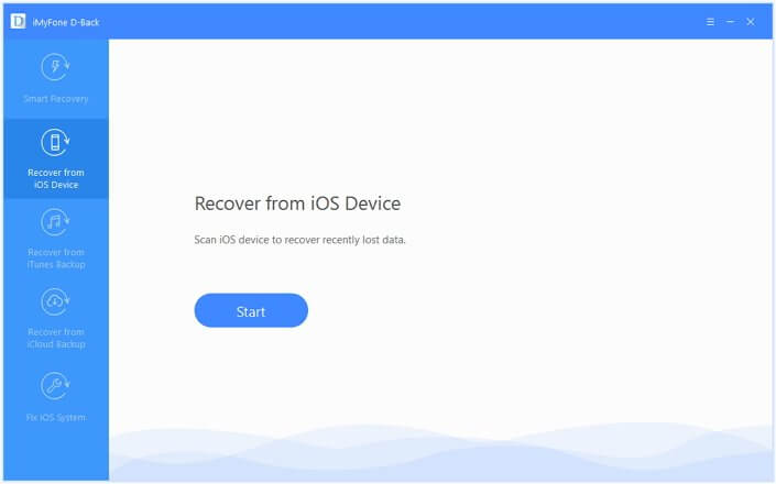 Select recover from iOS