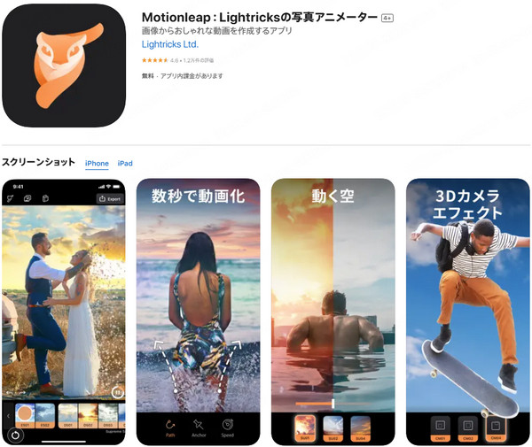 Motionleap　インタフェース