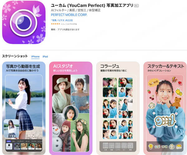 YouCam　インタフェース