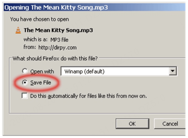 Dirpy ダウンロードできない 対処法ファイルを「保存」する