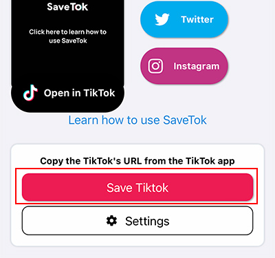 Savetok　TikTok動画を音ありで保存