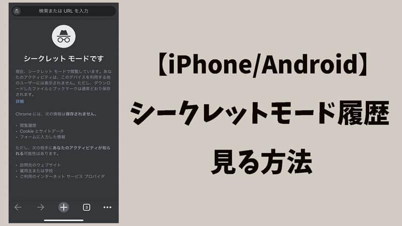 【iPhone/Android】シークレットモード履歴を見る方法まとめ