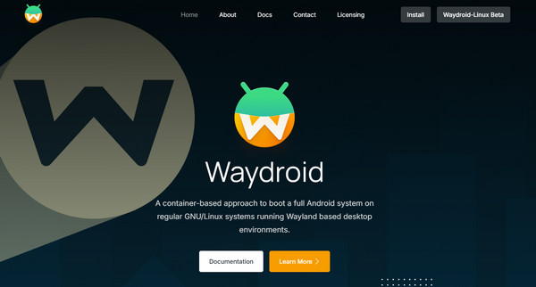 Androidエミュレータ Waydroid