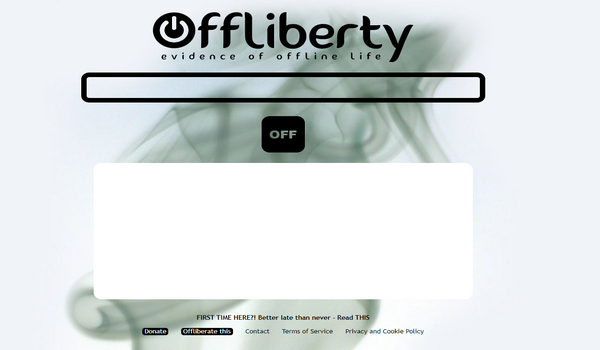 Offliberty　公式ページ画面