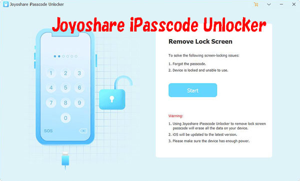 Joyoshare iPasscode Unlocker　ホーム画面