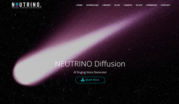 NEUTRINO　公式サイト　インターフェース