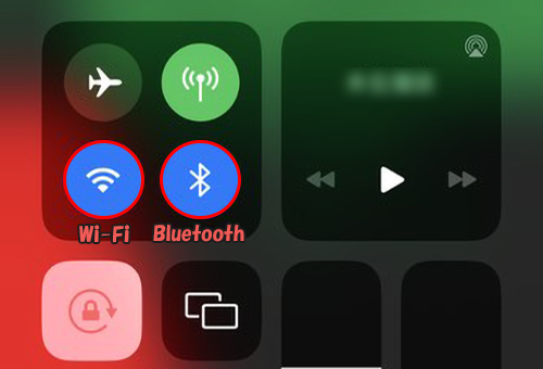 iPhone　WIFI　Bluetooth　オン