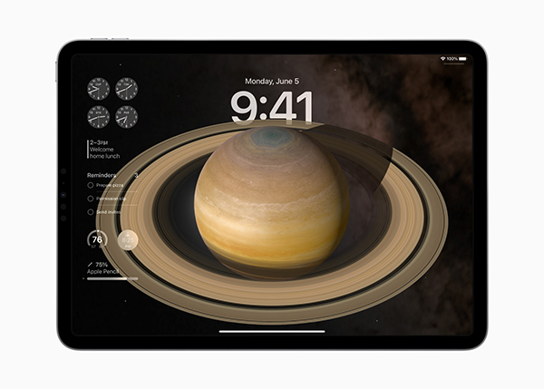 iPadOS 17 ロック画面をカスタマイズ