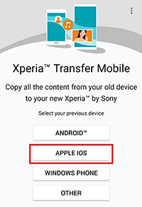 iPhoneからSony Xperiaへメッセージを転送する
