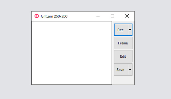 GifCam　インターフェース