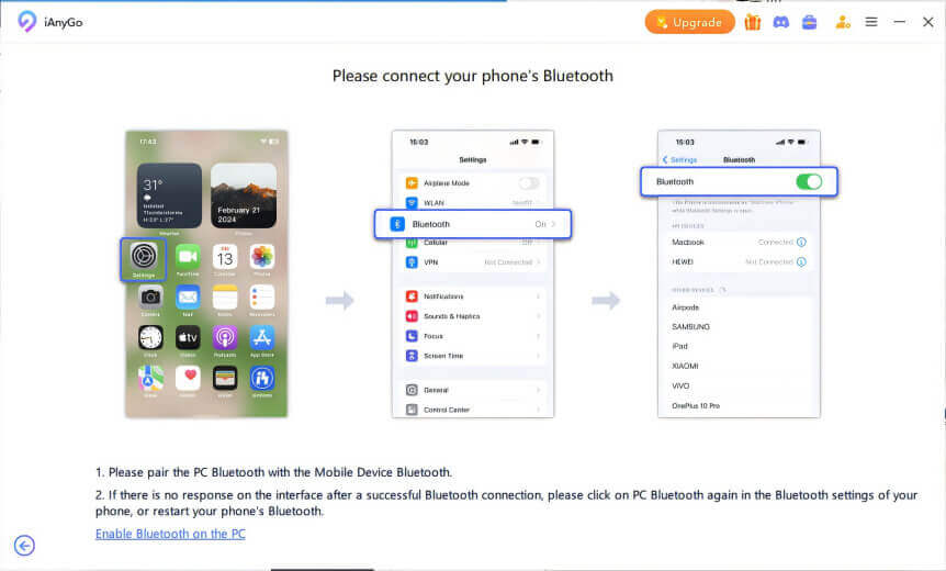 დააკავშირეთ თქვენი iPhone