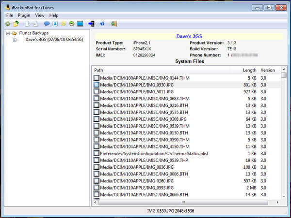iTunes үшін iBackupbot