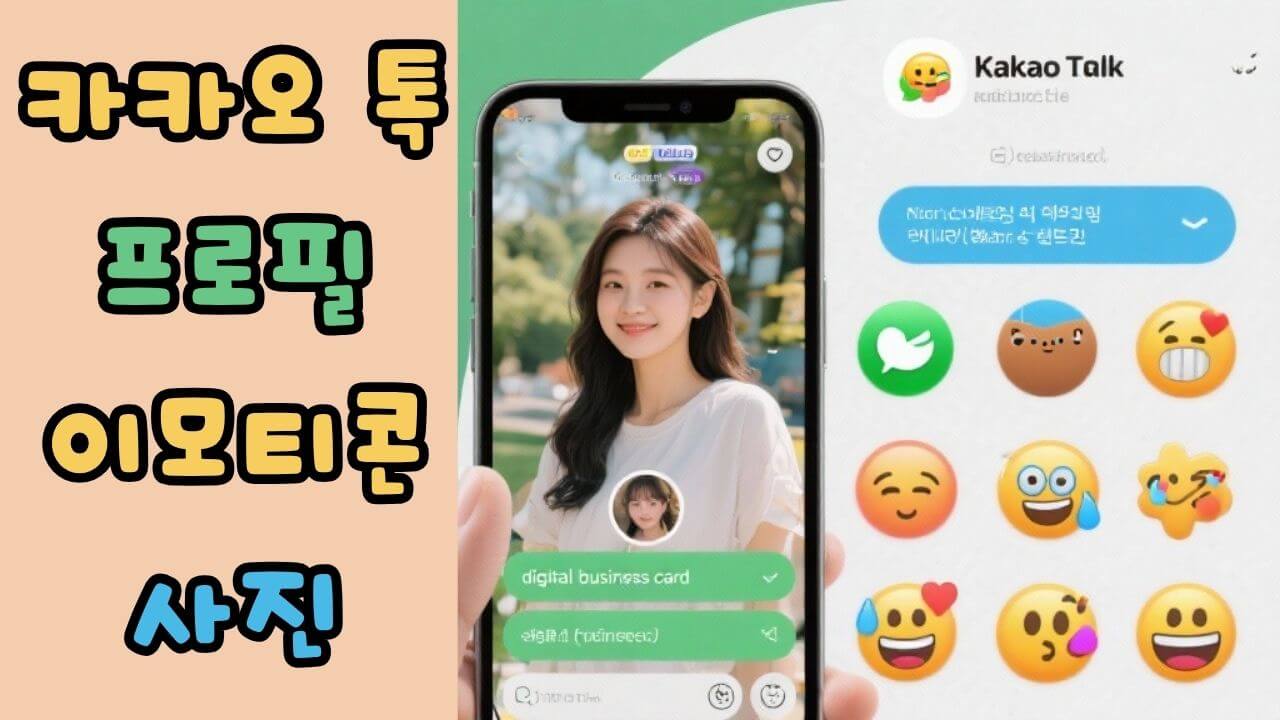 카카오 톡 프로필 사진과 이모티콘 사진 생성