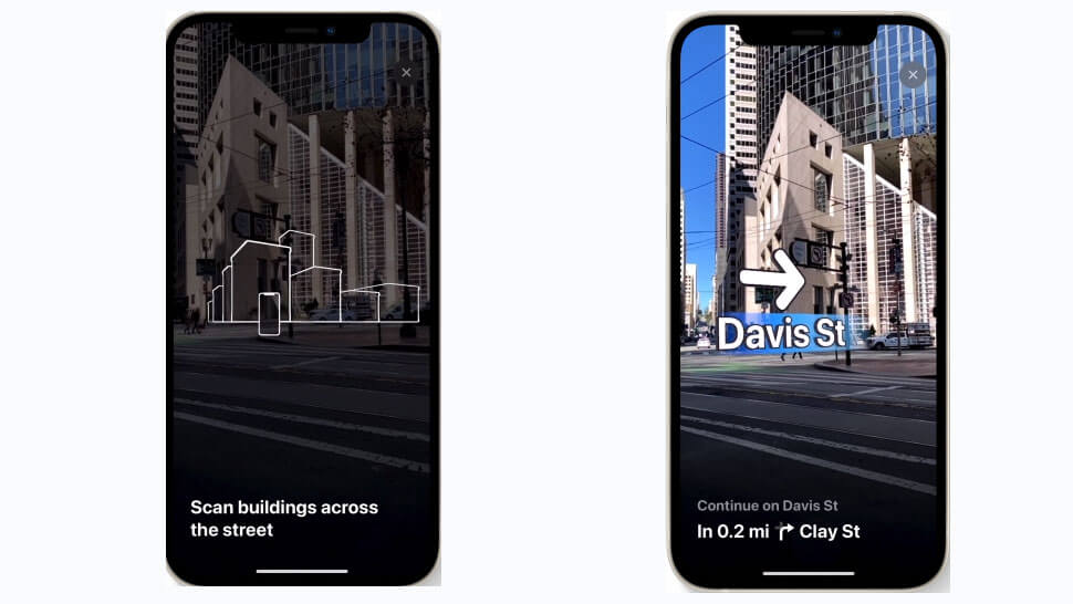 ios15 애플 지도 AR 걷기 코스