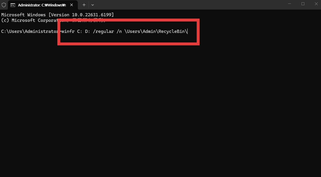 CMD 명령어로 컴퓨터 휴지통 영구 삭제 파일 복구하기