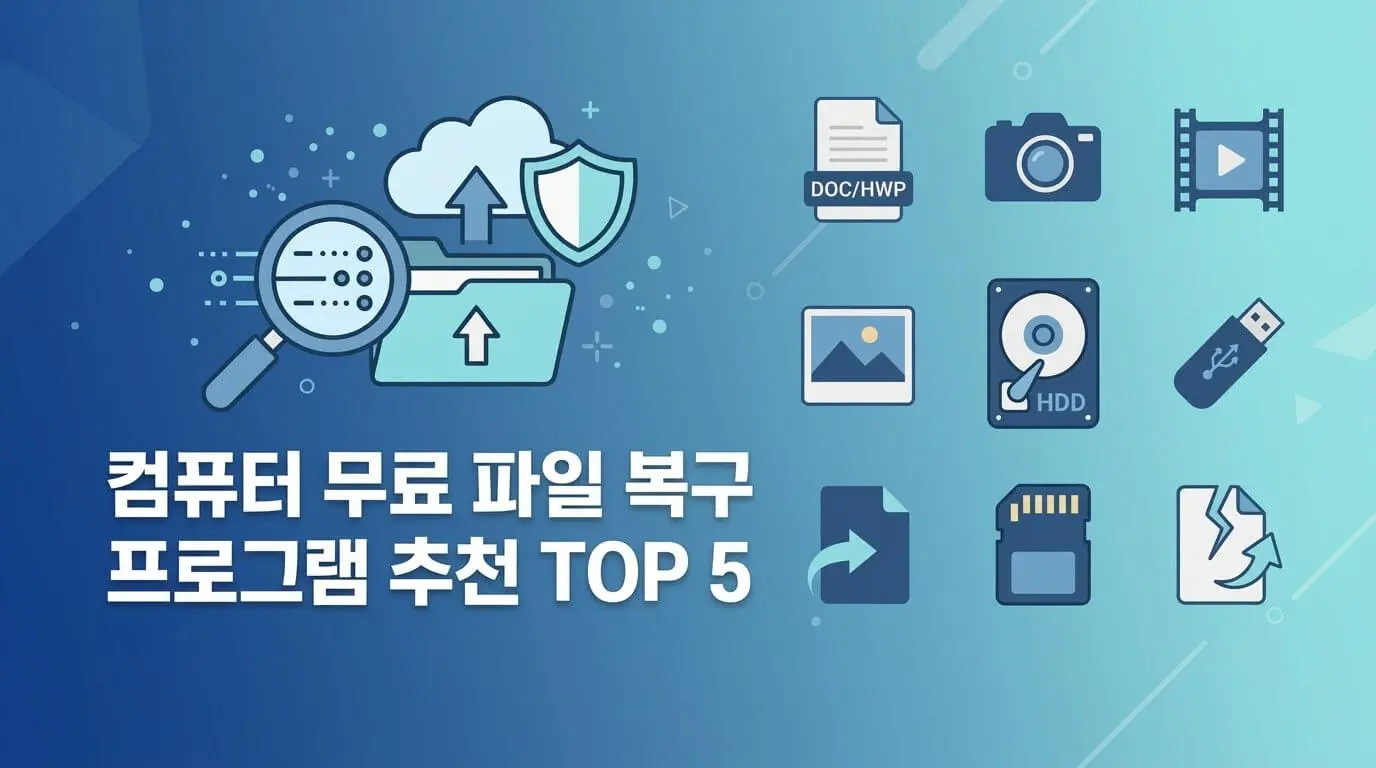 컴퓨터 무료 파일 복구 프로그램 추천 (실제 장단점 비교)