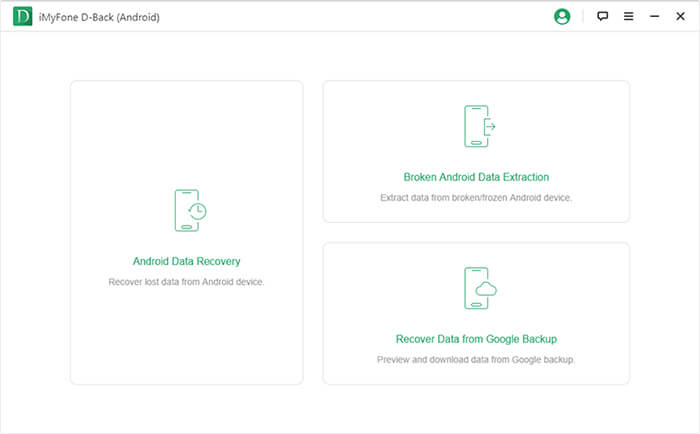 Android Data Recovery 모드 선택