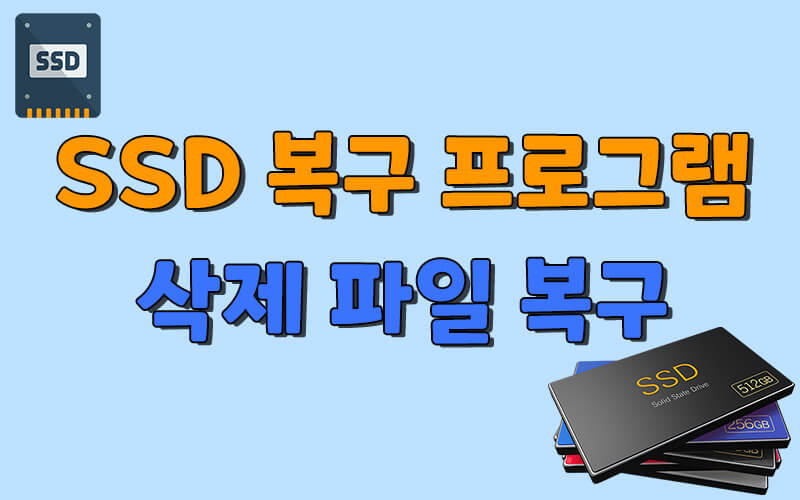 SSD 복구 프로그램으로 SSD 삭제 파일 복구