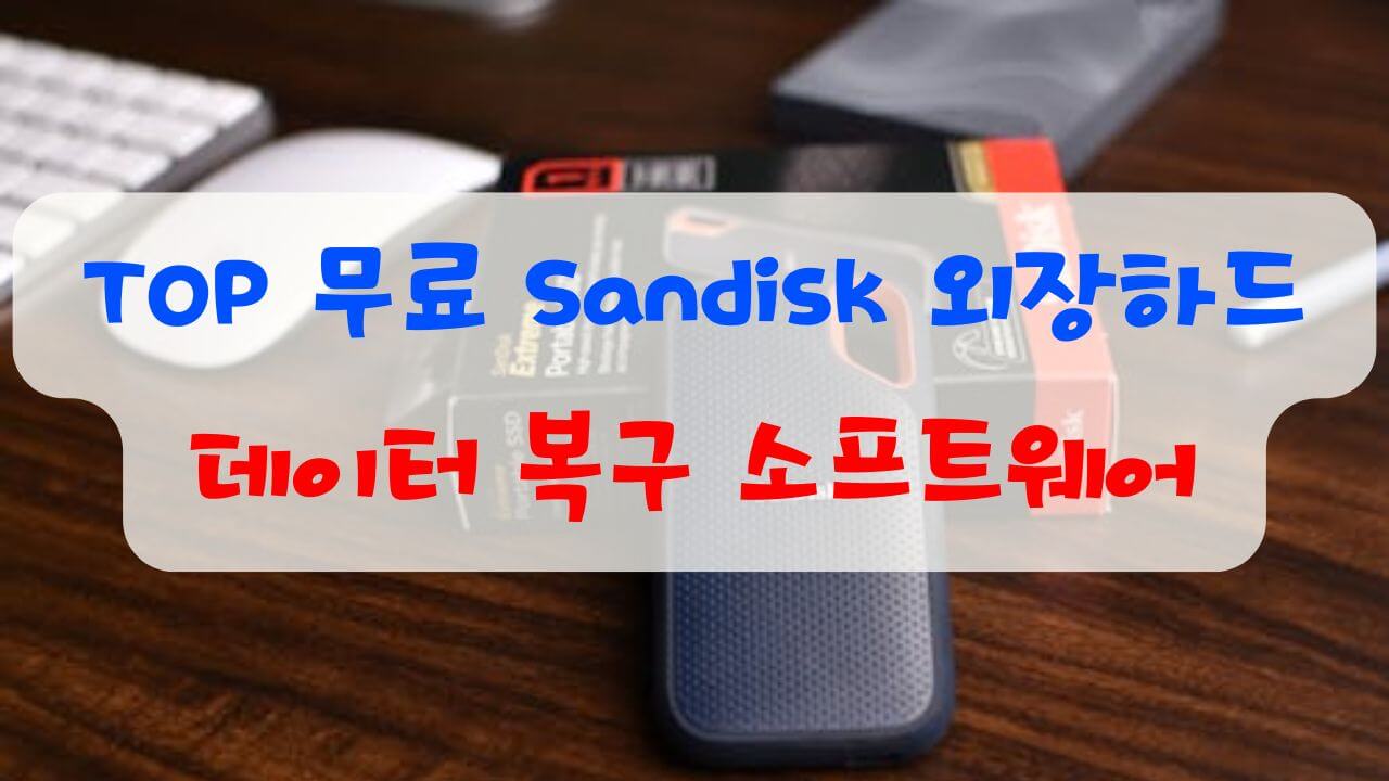최SanDisk 외장하드의 데이터를 복구 무료 소프트웨어