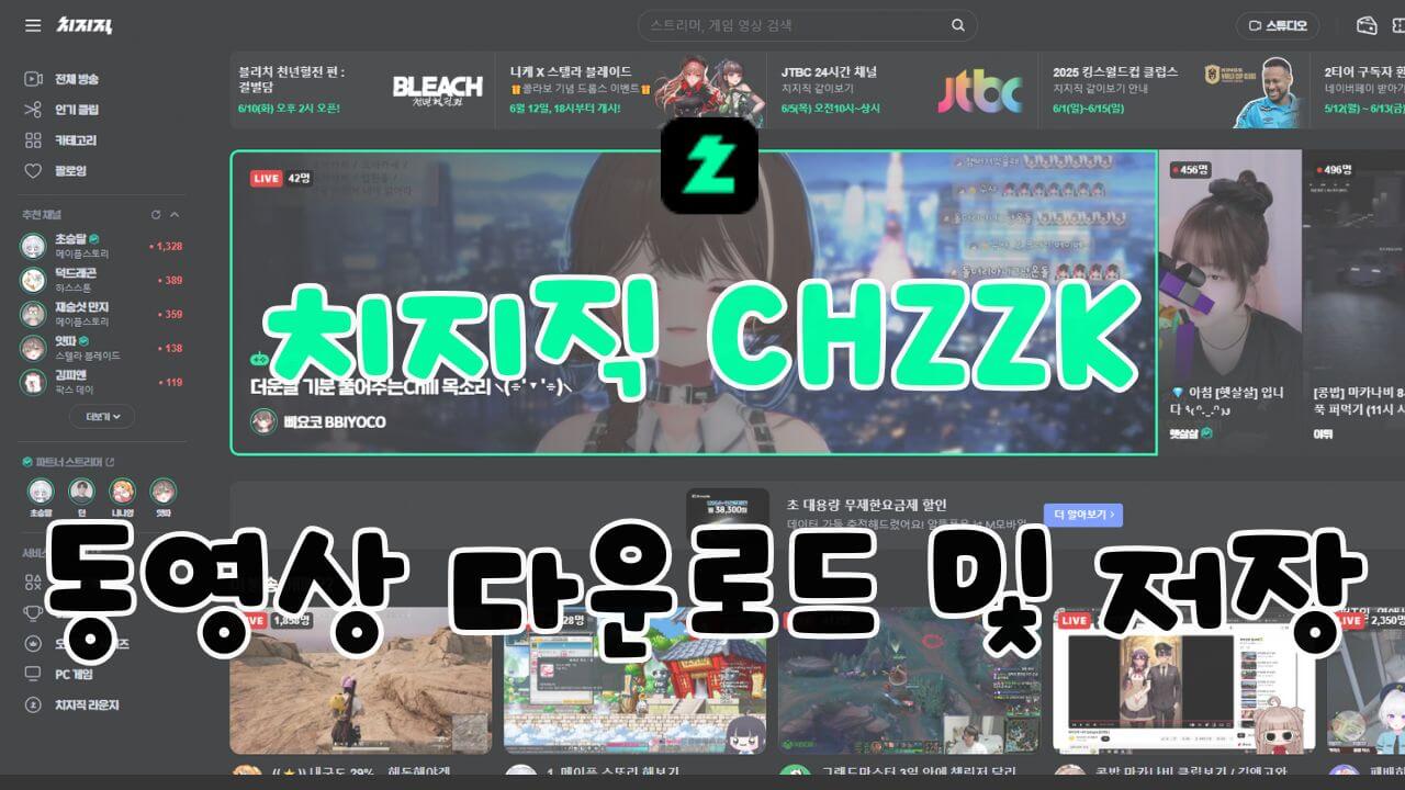 치지직 영상 다운로드 사이트