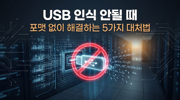 USB 인식 안될 때 해결 방법