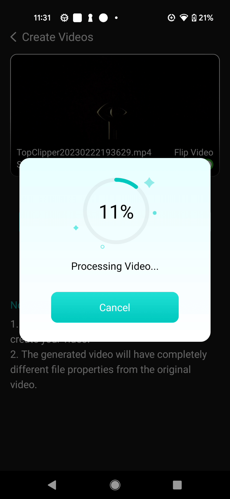 wait for processing